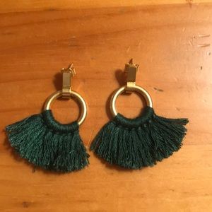 Madewell Jewelry - Madewell green tassel earrings Madewell Jewelry - Madewell green tassel earrings